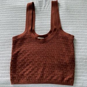 A&F Knit Woven Tank